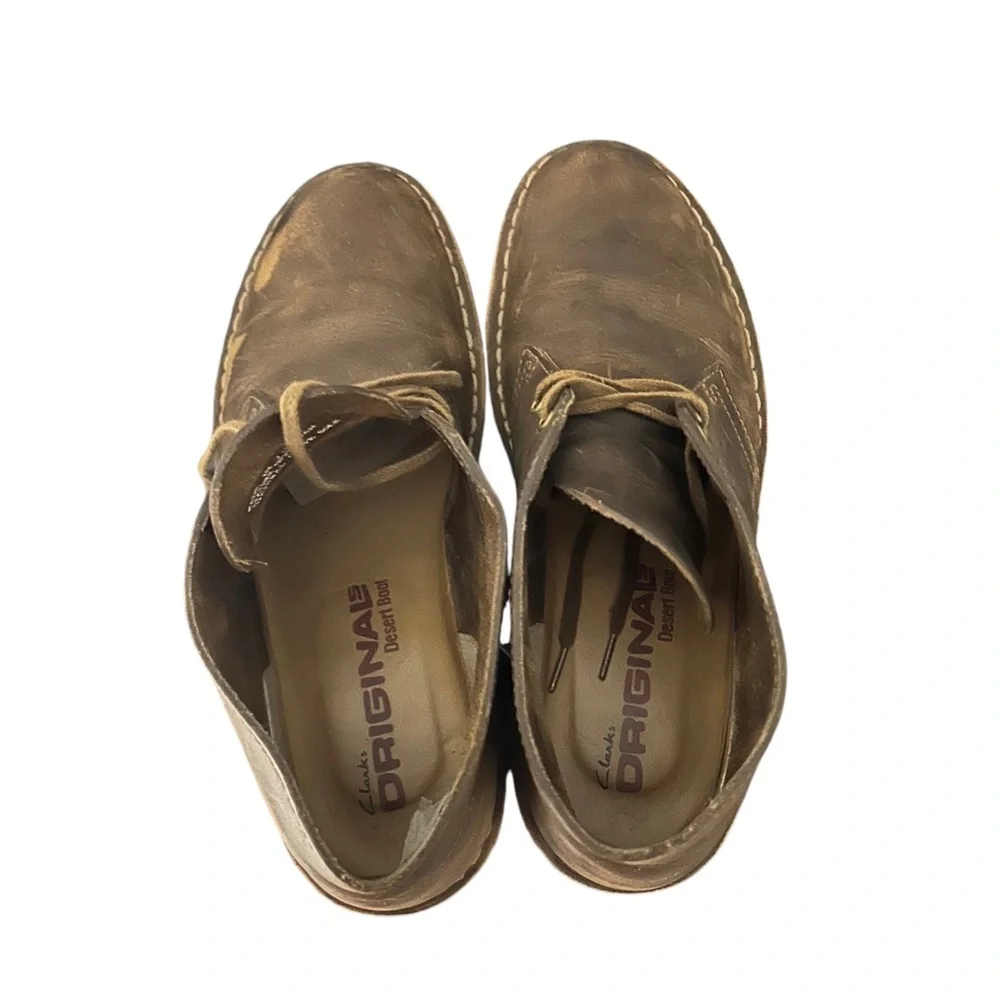 Clarks Original 31692 Brown Men’s Leather Desert Chukka Boot Shoes Size 8.5